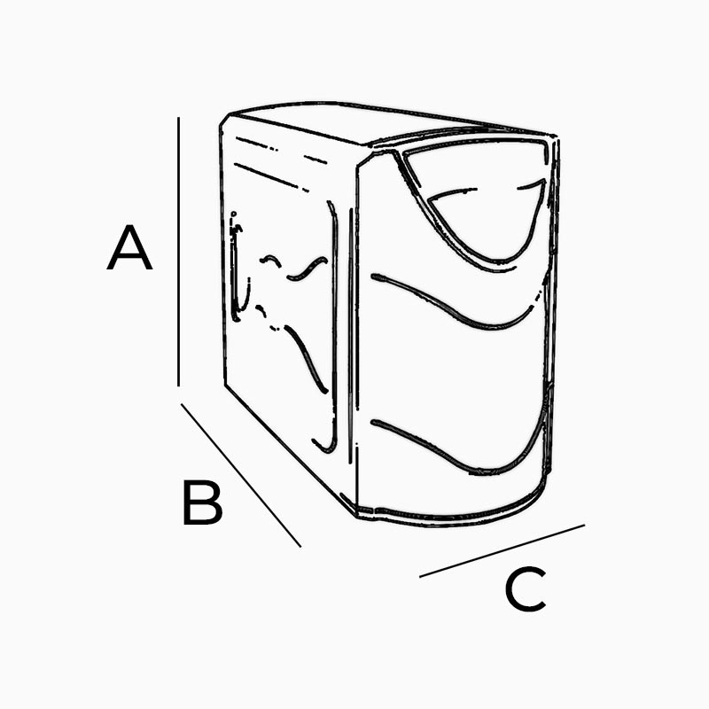 Dessin au trait de l'osmoseur Pureos Basic